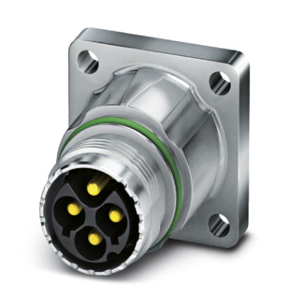 Phoenix Contact M17 Receptacle; ST-3EP1N8AWK00S; Male; 4-Pin; N Key; Front Mount; Crimp Contacts